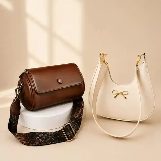 Feetglow Black Women Sling Bag Combo Sling bag for women fancy white ladies purse (Pack of 2)